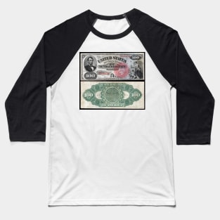 1869 $100 Dollar United States Treasury Note Baseball T-Shirt